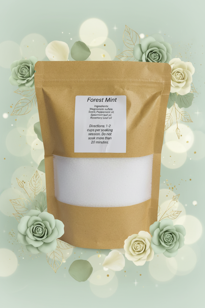 Forest Mint Bath Salts – Relaxing Aromatic Soak